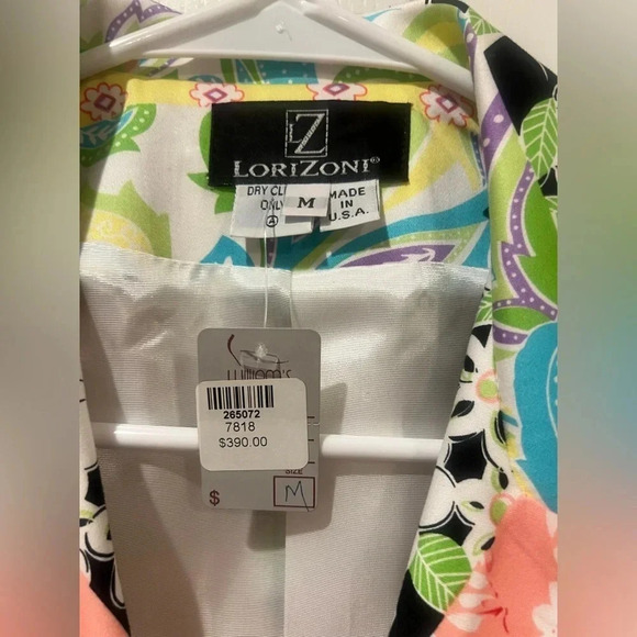 Lorizoni‎ Colorful Blazer With Crystals Size Medium - Picture 3 of 4
